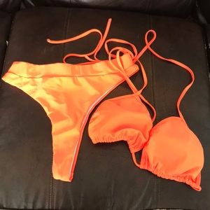 Neon Orange Bathing Suit